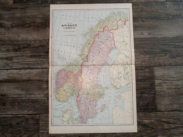 Map of Sweden and Norway