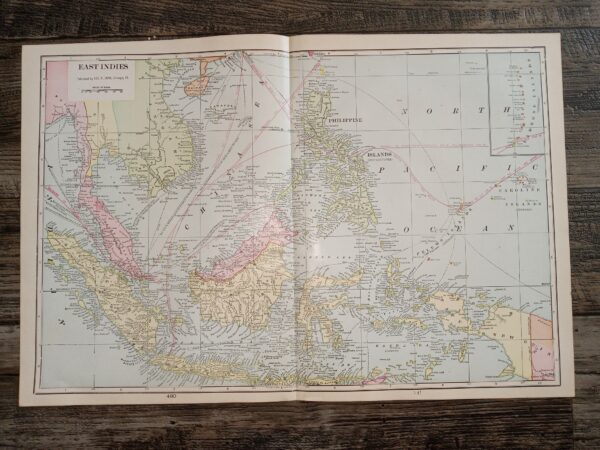 3 Maps in One: East Indies / Sumatra / Java