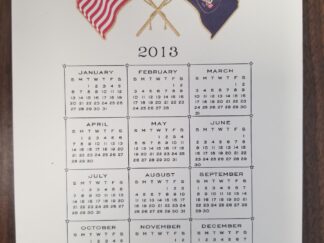 Governor Gary R. Herbert Inauguration Day, January 7, 2013 --- Card with 2013 Calendar