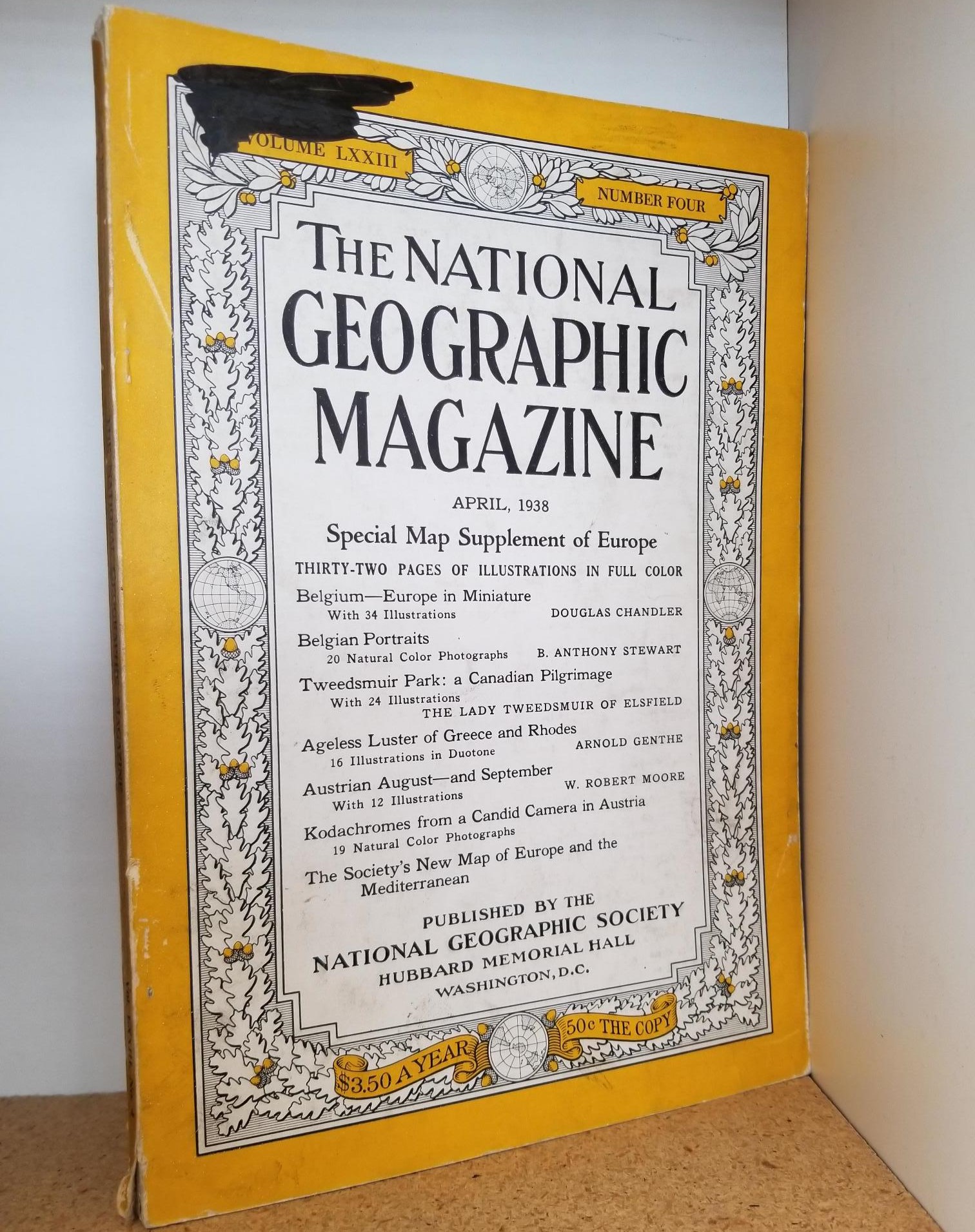 National Geographic Magazine — April 1938 — Single Issue Magazine — No Map