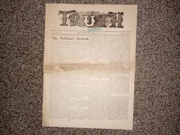 Truth: Vol. 5, No. 35, Salt Lake City, May 12, 1906 (Newspaper) (1906)