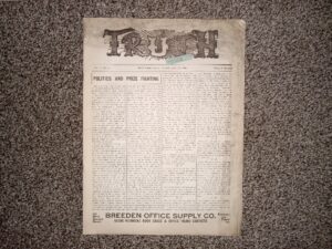 Truth: Vol. 5, No. 36, Salt Lake City, Utah, May 19, 1906 (Newspaper) (1906)