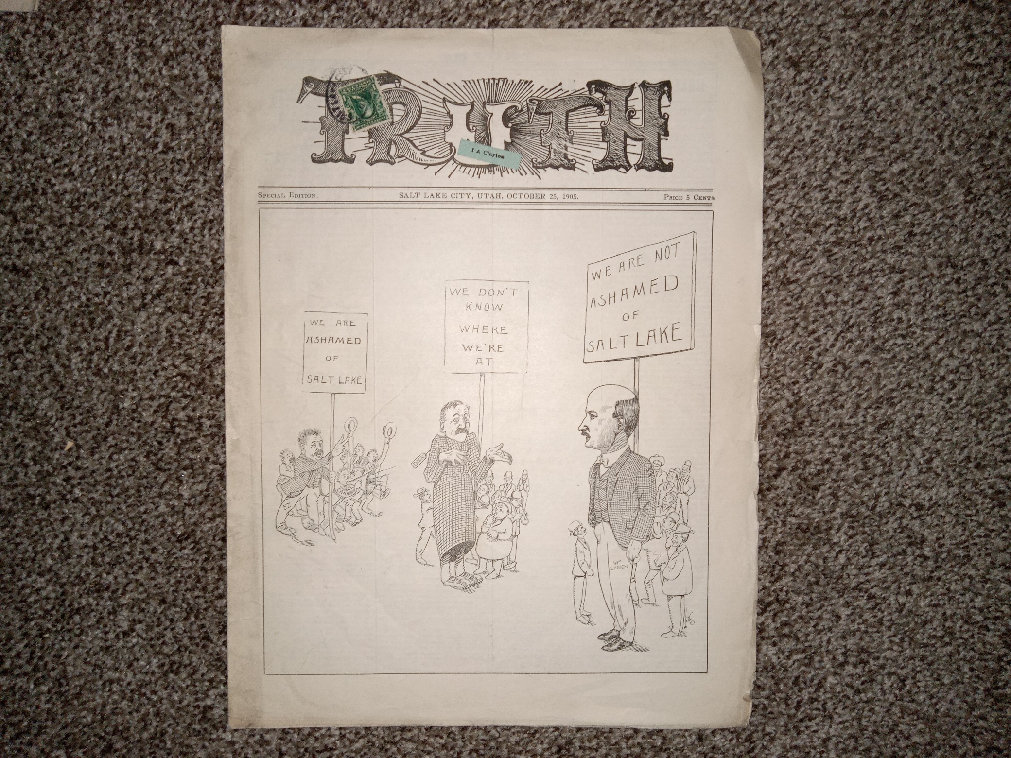 Truth: Special Edition, Salt Lake City, Utah, October 25, 1905 (Newspaper) (1905)