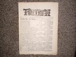 Truth: Vol. 4, No. 11, Salt Lake City, Utah, October 5, 1904 (Uncut) (Newspaper) (1904)