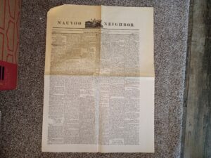 Nauvoo Neighbor: Vol. 3, No. 23, Nauvoo Hancock County, Illinois, Wednesday, October 29, 1845 (Reprint)