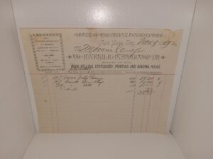 Juvenile Instructor Receipt (1892)