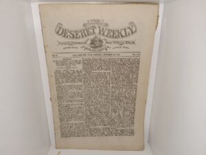 The Deseret Weekly: Vol. 45, No. 23, Salt Lake City, Utah, Saturday, November 26, 1892 (1892)