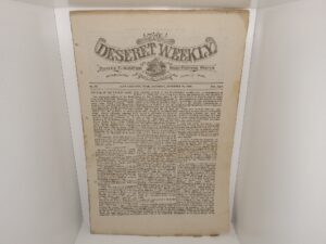 The Deseret Weekly: Vol. 45, No. 22, Salt Lake City, Utah, Saturday, November 19, 1892 (1892)