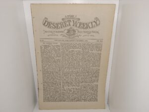 The Deseret Weekly: Vol. 45, No. 20, Salt Lake City, Utah, Saturday, November 5, 1892 (1892)