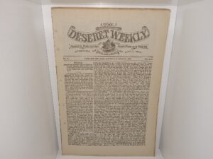 The Deseret Weekly: Vol. 45, No. 18, Salt Lake City, Utah, Saturday, October 22, 1892 (1892)