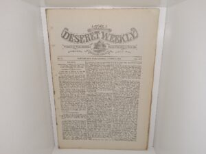 The Deseret Weekly: Vol. 45, No. 15, Salt Lake City, Utah, Saturday, October 1, 1892 (1892)