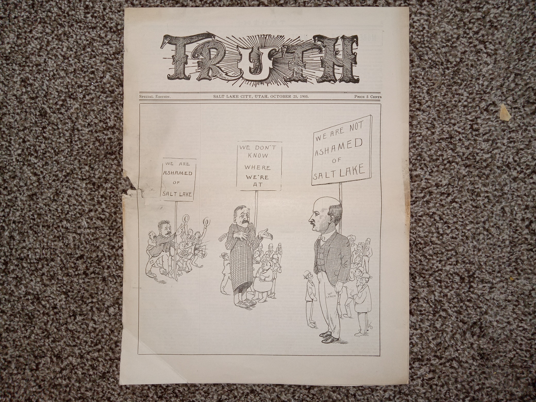Truth: Special Edition, Salt Lake City, Utah, October 25, 1905 (Newspaper) (1905)