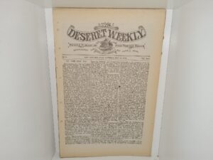 The Deseret Weekly: Vol. 45, No. 5, Salt Lake City, Utah, Saturday, July 23, 1892 (1892)