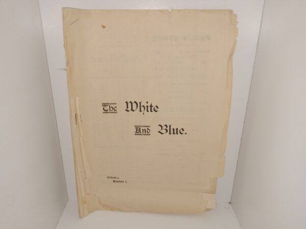 The White and Blue: Vol. 3, No. 1, Provo City, Utah, November 15, 1899 (1899)