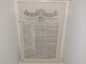 The Deseret Weekly; Vol. 45, No. 11, Salt Lake City, Utah, Saturday, September 3, 1892 (1892)