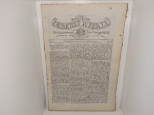 The Deseret Weekly: Vol. 45, No. 10, Salt Lake City, Utah, Saturday, August 27, 1892 (1892)