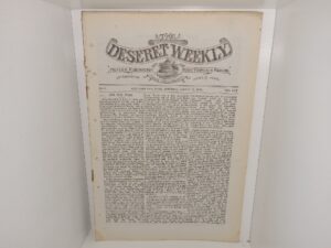 The Deseret Weekly: Vol. 45, No. 8, Salt Lake City, Utah, Saturday, August 13, 1892 (1892)