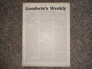 Goodwin’s Weekly: Vol. 18, No. 4, November 12, 1910 (Newspaper) (1910)