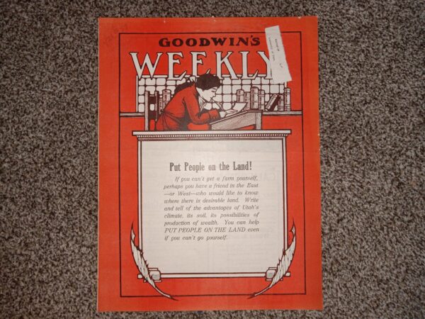 Goodwin’s Weekly: Vol. 21, No. 37, Salt Lake City, Utah, December 28, 1912 (Newspaper) (1912)