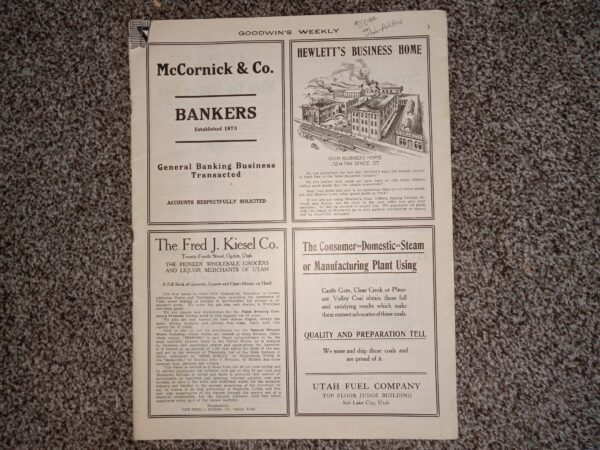 Goodwin's Weekly: Vol. 21, No. 36, Salt Lake City, Utah, December 21, 1912 (Newspaper) (1912)