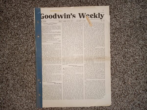 Goodwin’s Weekly: Vol. 18, Salt Lake City, Utah, January 7, 1911 (Newspaper) (1911)