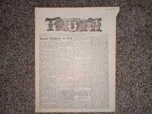 Truth: Vol. 4, No. 12, Salt Lake City, Utah, October 8, 1904 (Newspaper) (Uncut) (1904)