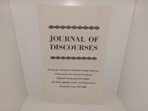 Journal of Discourses Advertisement Pamphlet (No Publishing Date) ~ Unknown Author