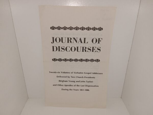 Journal of Discourses Advertisement Pamphlet (No Publishing Date) ~ Unknown Author