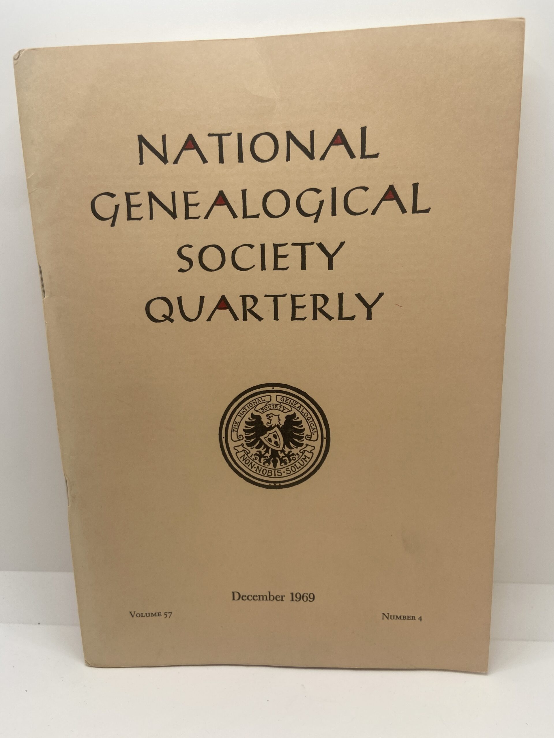 National Genealogical Society Quarterly : Volume 57, No. 4, December ...