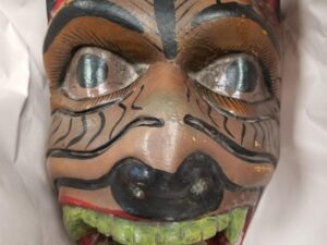 Wooden Cat Mask — Painted — About 10 Inches Tall — Light Weight