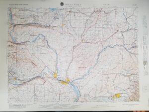 Walla Walla, Washington (Oregon) NL 11-4 Revised 1981 — Contour Map — Plastic — Large Size