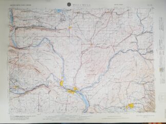 Walla Walla, Washington (Oregon) NL 11-4 Revised 1981 --- Contour Map -- Plastic -- Large Size