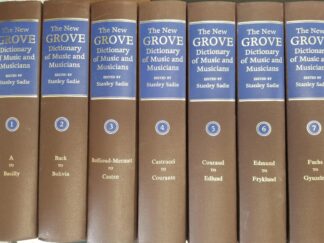 1985 — The New Grove Dictionary of Music and Musicians — Stanley Sadie (editor) — 20 Volume Set — [This set missing volume 18]