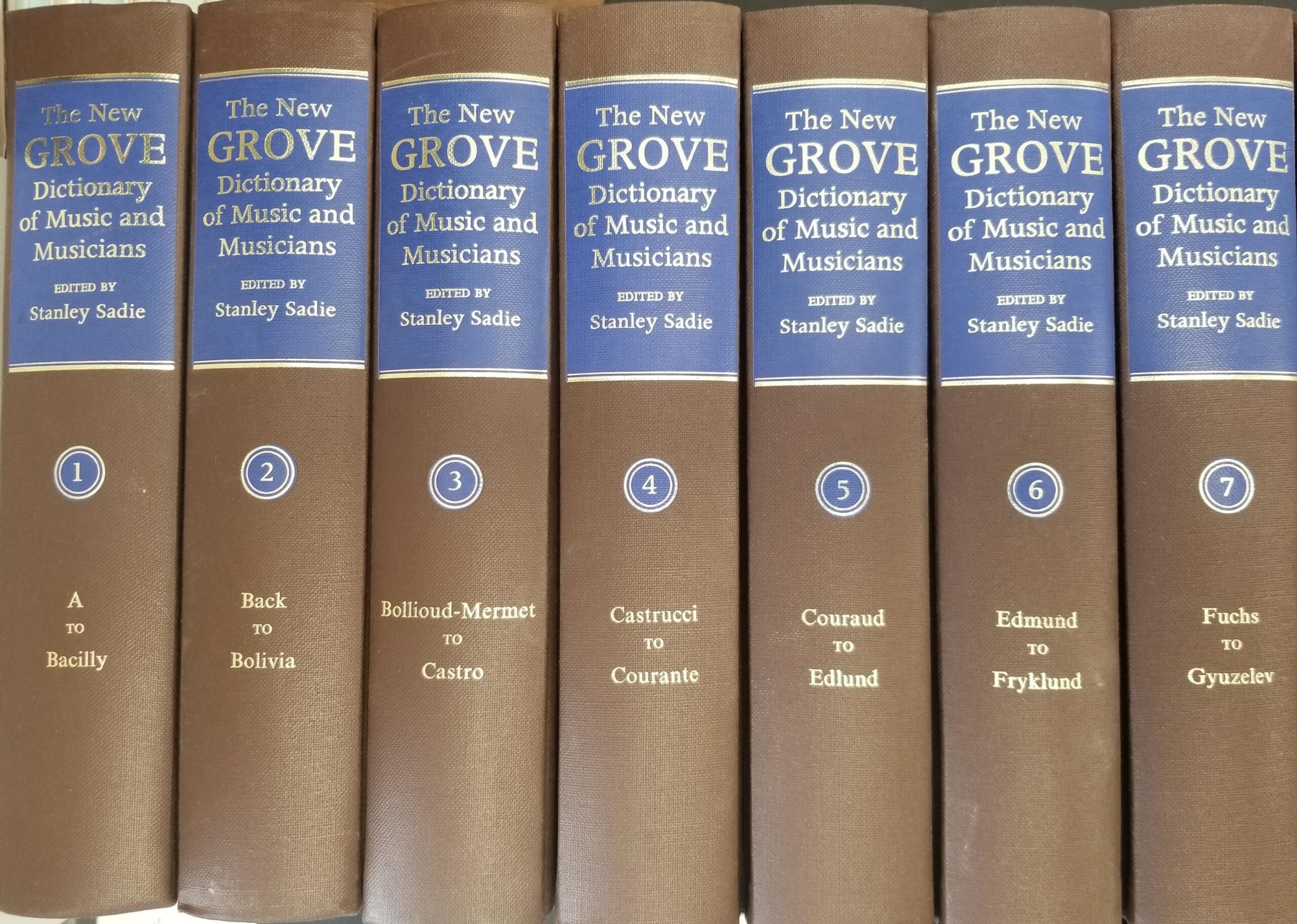 1985 The New Grove Dictionary of Music and Musicians Stanley Sadie