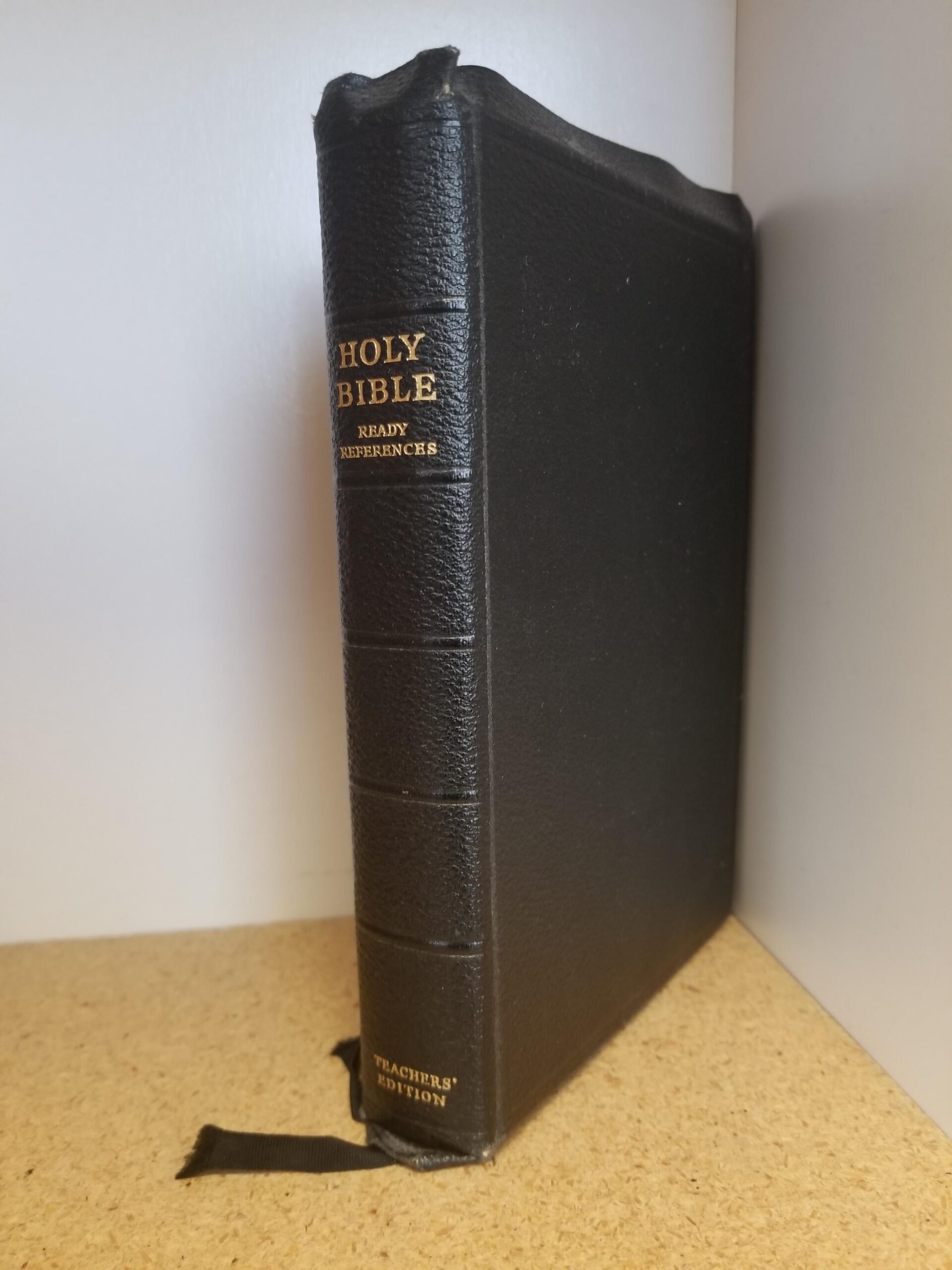 1950 - Holy Bible with Ready References - Black Bendable Leather ...