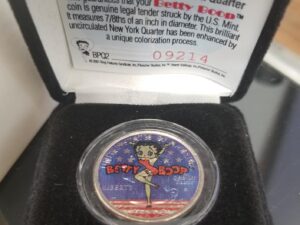 Betty Boop Brilliantly Uncirculated Quarter — In Original Box — #09214