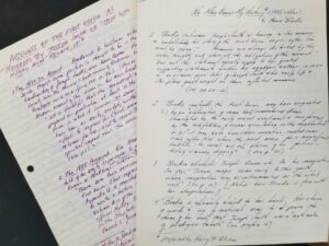 2 Handwritten LDS Documents — A Critique of “No Man Knows My History” by Fawn Brodie / Accounts of the First Vision as Recorded by Joseph Smith or those who heard him