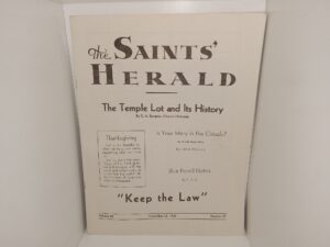 The Saints’ Herald: Vol. 80, No. 47, November 21, 1933 (1933)