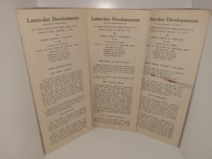 3 Issues of Latter-day Developments Pamphlets (See Details)