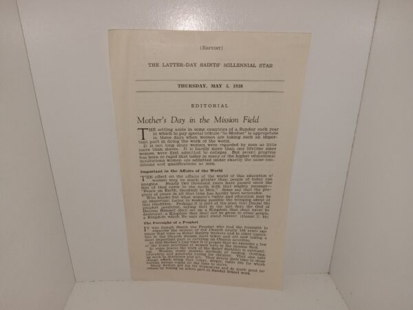 The Latter-day Saints’ millennial Star: Thursday, May 5, 1938 (Reprint) (Unknown Publishing Date) ~ Unknown Author