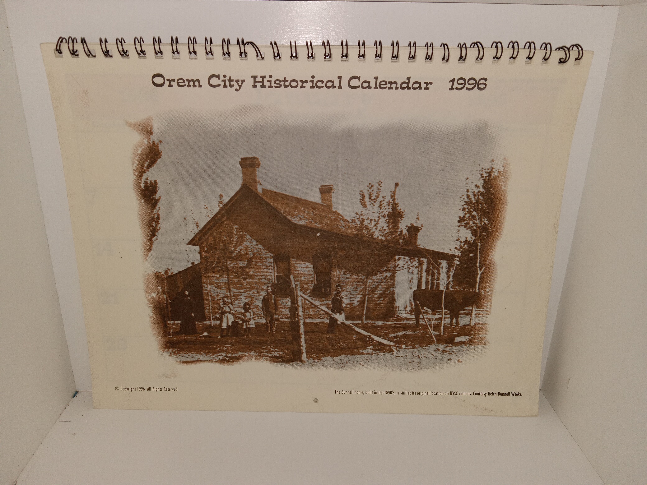Orem City Historical Calendar 1996 (1996) Eborn Books