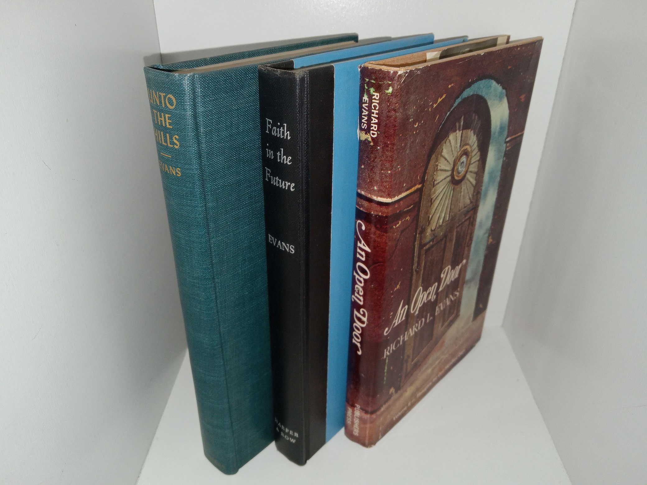 3 LDS Books by Richard L. Evans: An Open Door: Vol. 2, Thoughts for 100 Days / Faith in the Future / Unto the Hills (See Details)