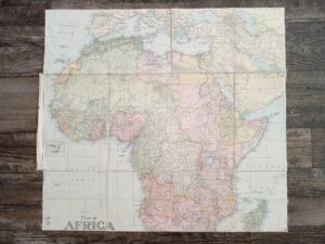 Fold-up Map of Africa and Adjoining Portions of Europe and Asia (1922)