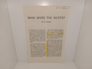 Who Were the Scots? ~ by W. E. Filmer