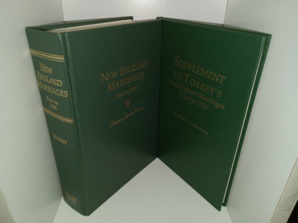 2 Genealogy Books: New England Marriages Prior to 1700 / Supplement to Torrey's New England Marriages Prior to 1700 (See Details)