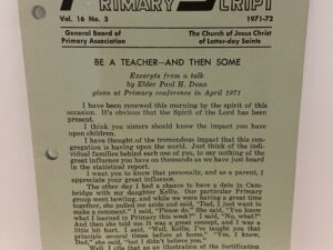 Primary Script: Vol. 16, No.3, 1971-72