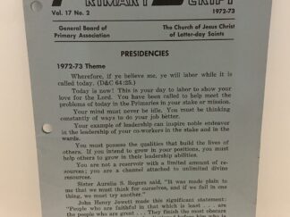 Primary Script: Vol. 17, No.2, 1972-73 (Unbound) (1973)