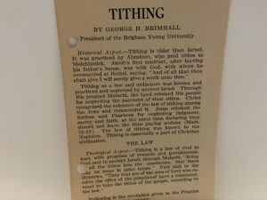 Tithing by George Brimhall