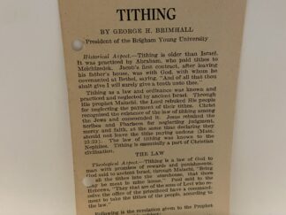 Tithing by George Brimhall