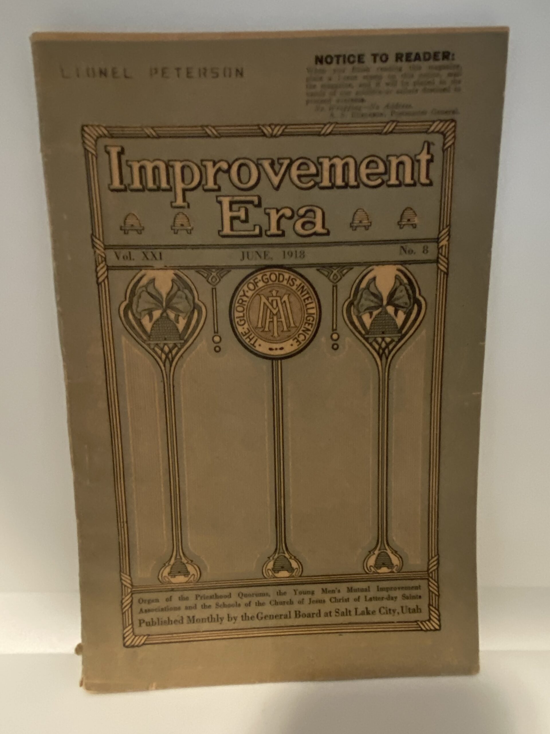 Improvement Era Vol. XXI No. 8 June 1918